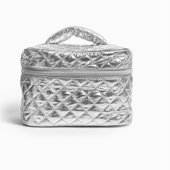 Cosmetic Travel Case / Makeup Bag - Metallic Silver - Picture 6 of 6
